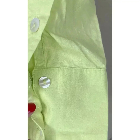 Free People Billie Mini Dress Long Sleeve Ruffle Womens Size L NWT Green - Picture 4 of 15